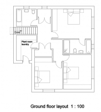 Ground floor layout 1:100